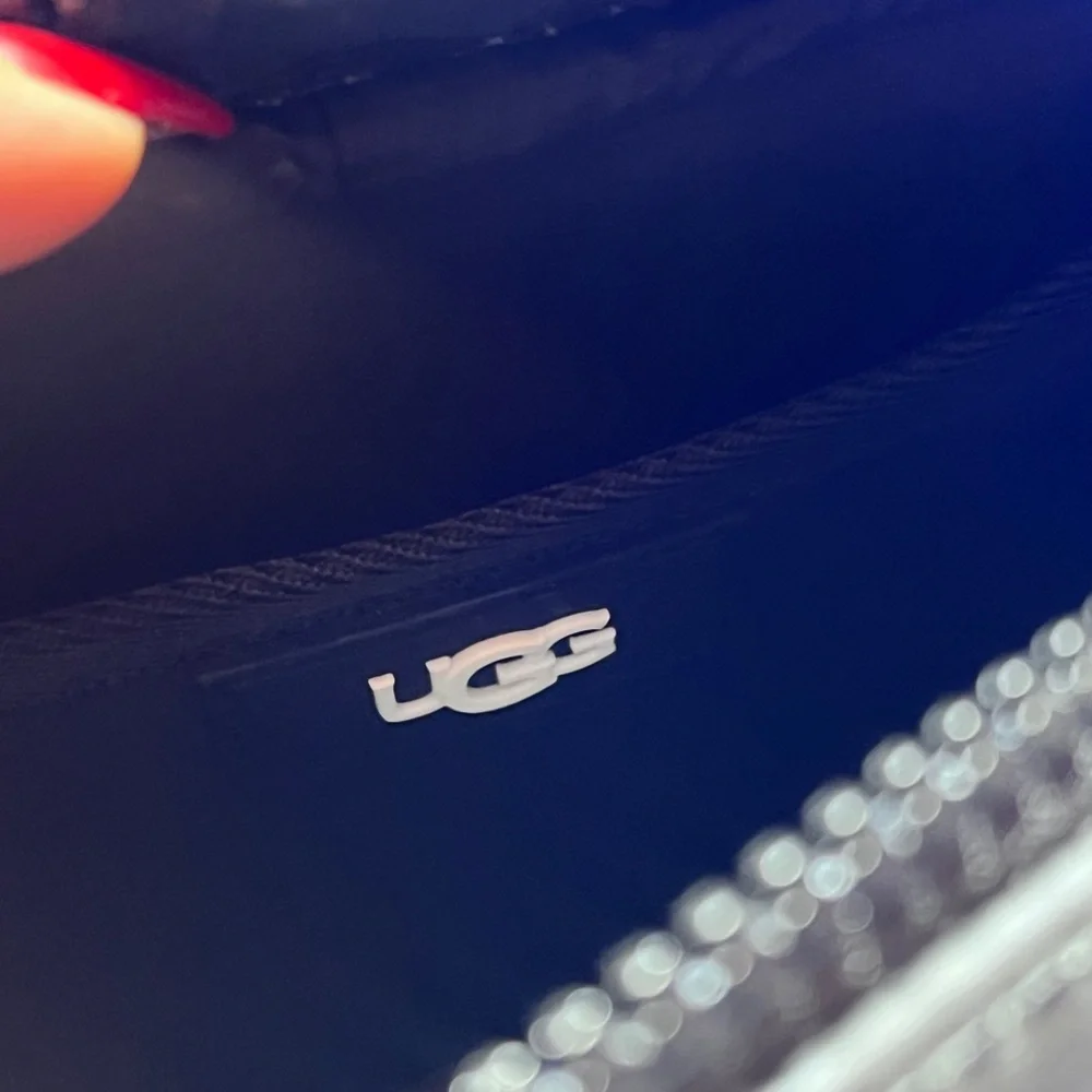 UGG Black and White Shearling Crossbody Bag - Picture 4 of 5